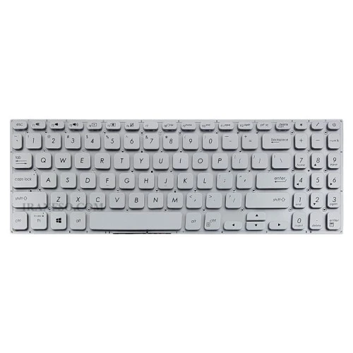 کیبرد لپ تاپ ایسوس VivoBook S15 K530 نقره ای-اینترکوچک بدون فریم به همراه کلید پاور