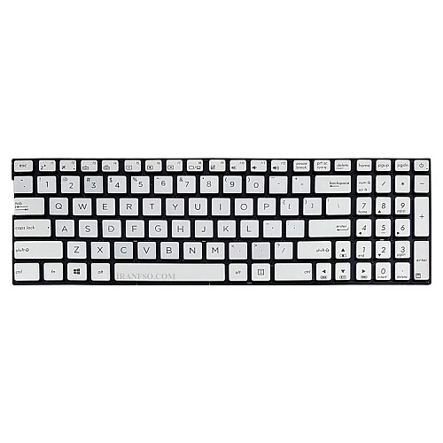 کیبرد لپ تاپ ایسوس ZenBook Flip Q534UX-Q503UA نقره ای-اینترکوچک-بابک لایت-بدون فریم با کلید پاور