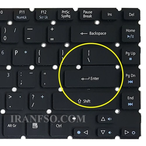 کیبرد لپ تاپ ایسر Aspire V5-471 مشکی-اینترکوچک بدون فریم