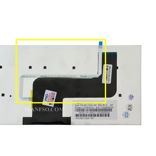 کیبرد لپ تاپ ایسر Iconia W500 مشکی-اینترکوچک باموس بدون فریم