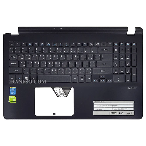 کیبرد لپ تاپ ایسر Aspire V5-573G مشکی با قاب C دست دوم