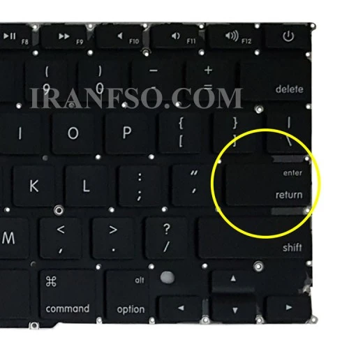 کیبرد لپ تاپ اپل A1398 مشکی-اینترکوچک