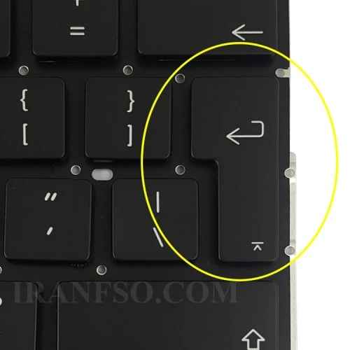 کیبرد لپ تاپ اپل MacBook Pro A1286_Mid 2009-2012 اینتربزرگ به همراه کلید پاور