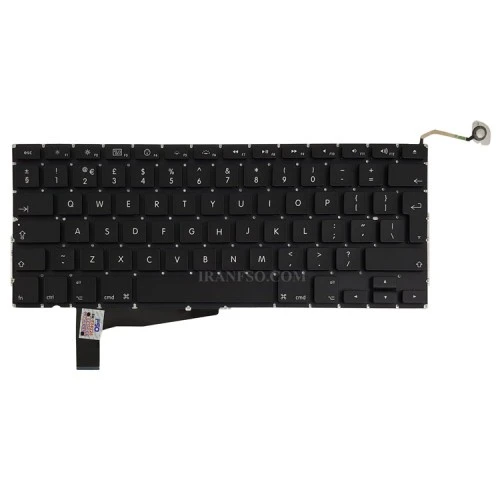 کیبرد لپ تاپ اپل MacBook Pro A1286_LAT 2008 مشکی-اینتربزرگ به همراه کلید پاور