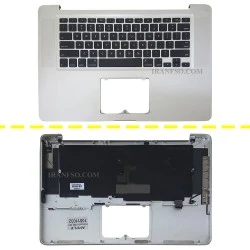 کیبرد لپ تاپ اپل MacBook Pro A1286_2011 با قاب C نقره ای اینترکوچک-دست دوم