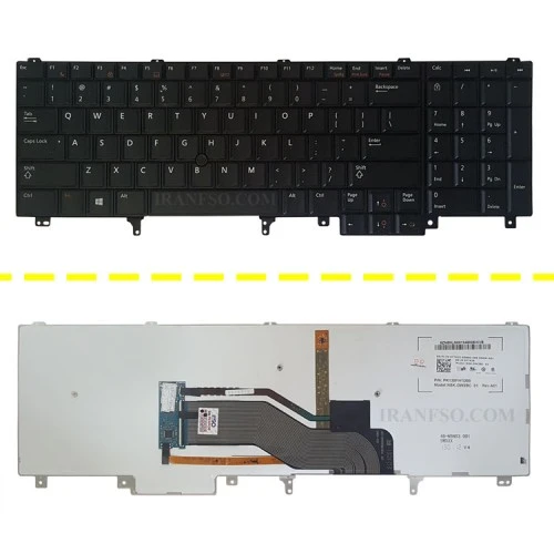 کیبرد لپ تاپ دل Latitude E6520 باموس-با بک لایت-با موس