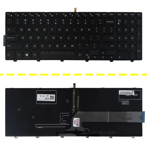 کیبرد لپ تاپ دل Inspiron 15-5000 مشکی-با بک لایت-با فریم