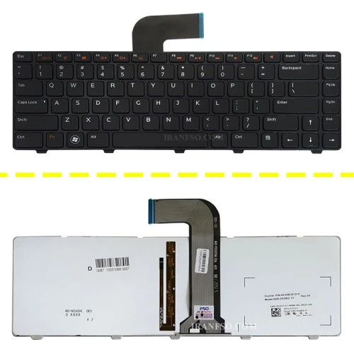 کیبرد لپ تاپ دل XPS L502 Inspiron 5040-5050 Vostro-1540 با بک لایت-با فریم