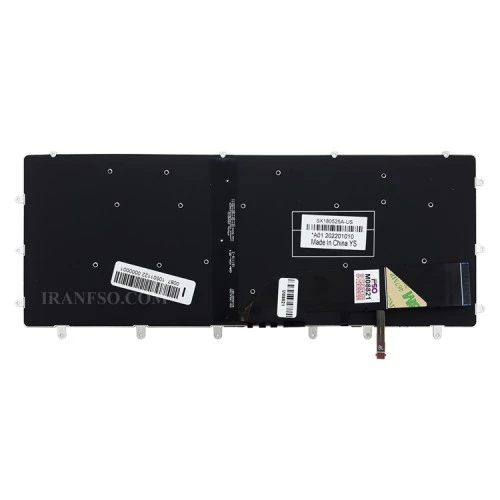 کیبرد لپ تاپ دل XPS 15 9550 مشکی-اینتر کوچک-با بک لایت-بدون فریم