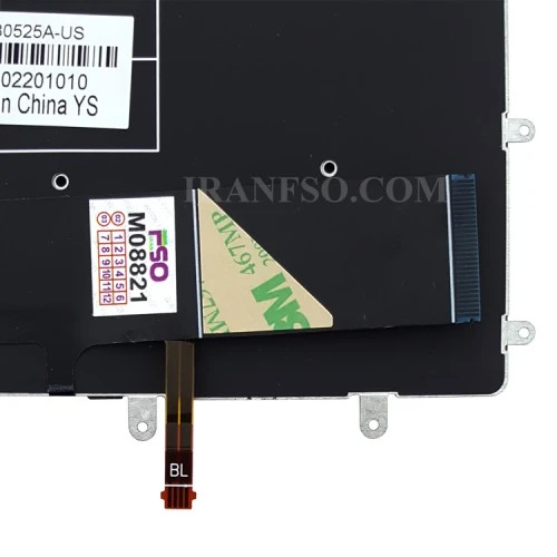 کیبرد لپ تاپ دل XPS 15 9550 مشکی-اینتر کوچک-با بک لایت-بدون فریم