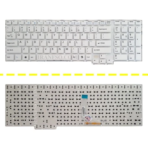 کیبرد لپ تاپ فوجیتسو Lifebook AH532 سفید-اینترکوچک بدون فریم