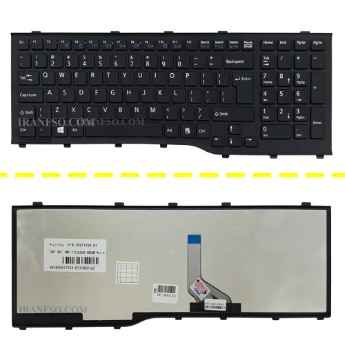 کیبرد لپ تاپ فوجیتسو Lifebook AH532 مشکی-اینتربزرگ با فریم
