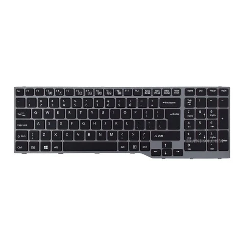 کیبرد لپ تاپ فوجیتسو Lifebook AH544 مشکی با فریم نوک مدادی-جای پیچ پایین