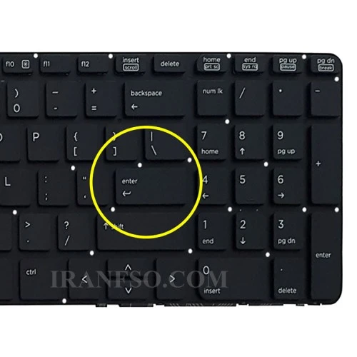 کیبرد لپ تاپ اچ پی Probook 450-G2 مشکی-اینترکوچک بدون فریم