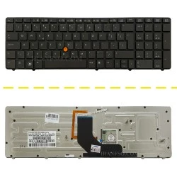 کیبرد لپ تاپ اچ پی EliteBook 8560W مشکی-با موس و فریم
