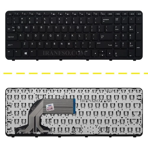کیبرد لپ تاپ اچ پی ProBook 350-G2 مشکی-اینترکوچک با فریم