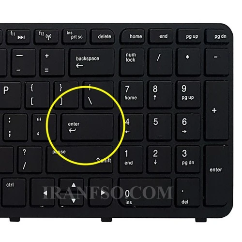 کیبرد لپ تاپ اچ پی ProBook 350-G2 مشکی-اینترکوچک با فریم