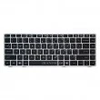 کیبرد لپ تاپ اچ پی EliteBook 8460B-6460B مشکی-بدون موس با فریم نقره ای