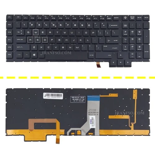 کیبرد لپ تاپ اچ پی Omen 17-AN_RGB مشکی با بک لایت-بدون فریم