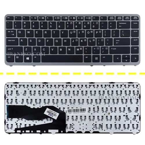 کیبرد لپ تاپ اچ پی EliteBook 840 G1 مشکی-بدون موس-بافریم نوک مدادی