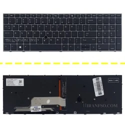 کیبرد لپ تاپ اچ پی ZBook 15 G5 مشکی-بدون موس با بک لایت با فریم نقره ای