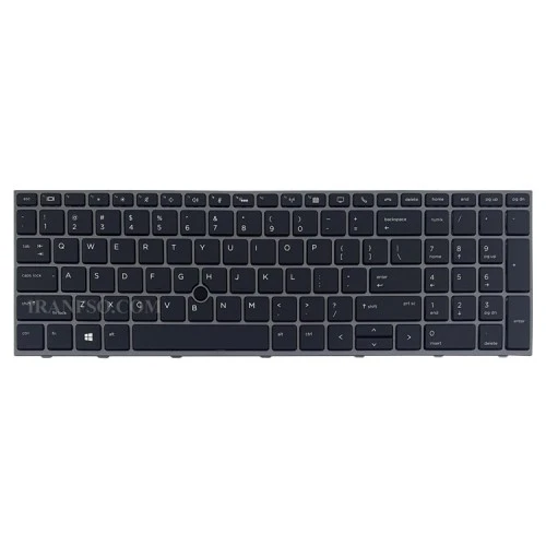 کیبرد لپ تاپ اچ پی ZBook 15 G5 مشکی-بدون موس با بک لایت با فریم نقره ای