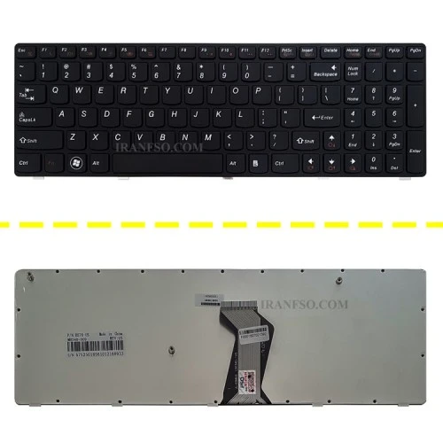 کیبرد لپ تاپ لنوو IdeaPad B570-B590 مشکی-با فریم
