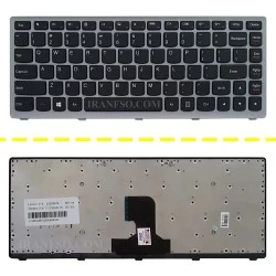 کیبرد لپ تاپ لنوو IdeaPad Z400 مشکی-با فریم نقره ای