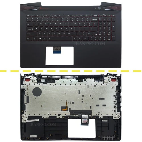 کیبرد لپ تاپ لنوو IdeaPad Y50-70 مشکی-باقاب C-با بک لایت