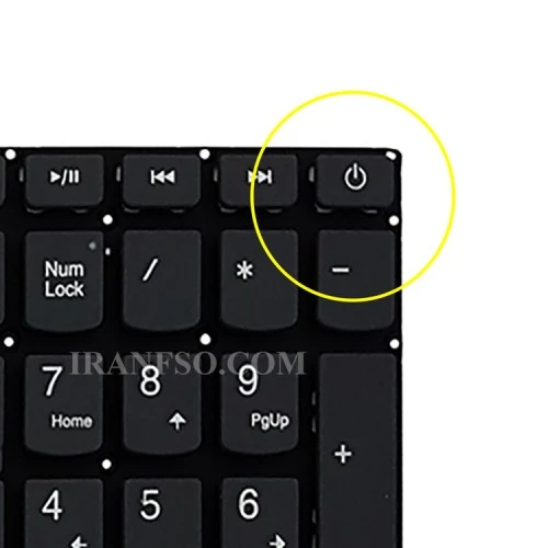 کیبرد لپ تاپ لنوو IdeaPad 320-15 مشکی-اینترکوچک بدون فریم بهمراه کلید پاور