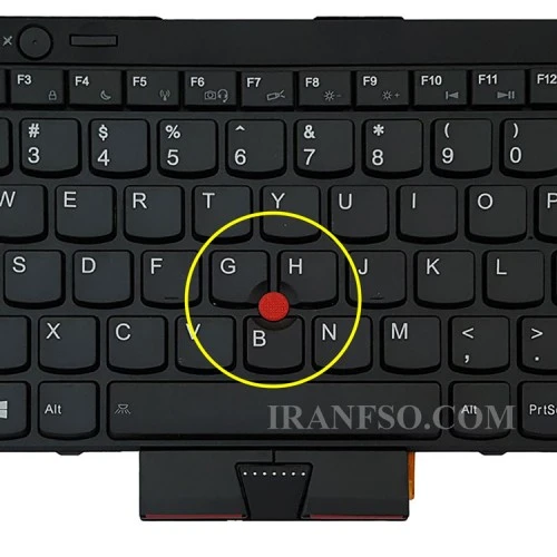 کیبرد لپ تاپ لنوو ThinkPad T430 مشکی-باموس و فریم به همراه کلید پاور