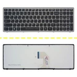کیبرد لپ تاپ لنوو IdeaPad Z500 مشکی-با فریم نوک مدادی