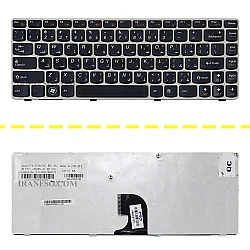 کیبرد لپ تاپ لنوو IdeaPad Z360 مشکی-با فریم نقره ای دست دوم