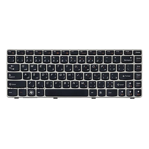 کیبرد لپ تاپ لنوو IdeaPad Z360 مشکی-با فریم نقره ای دست دوم