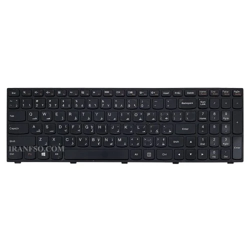 کیبرد لپ تاپ لنوو IdeaPad G50-70 مشکی-بدون بک لایت-با فریم دست دوم