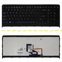 کیبرد لپ تاپ سونی VPCF2 مشکی-با بک لایت-با فریم