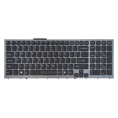 کیبرد لپ تاپ سونی VPC-F11 مشکی-با بک لایت-با فریم نقره ای