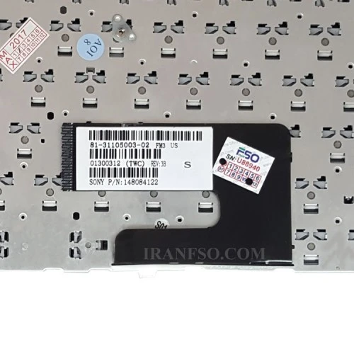 کیبرد لپ تاپ سونی VGN-FW مشکی-اینترکوچک بدون فریم