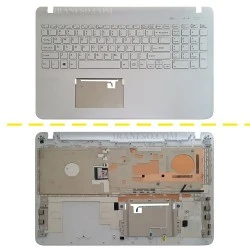 کیبرد لپ تاپ سونی SVF152-153 سفید-با قاب C