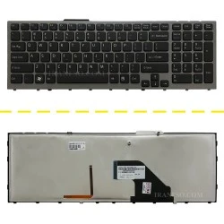 کیبرد لپ تاپ سونی VPCF11 مشکی-با بک لایت-بافریم نوک مدادی