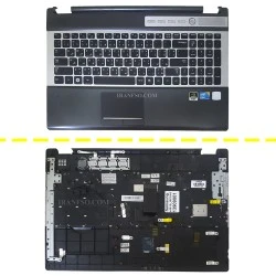 کیبرد لپ تاپ سامسونگ SF510-RF510 مشکی با قاب C نوک مدادی-نقره ای دست دوم
