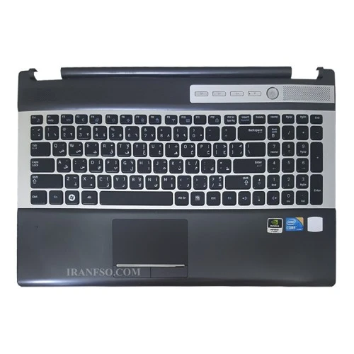 کیبرد لپ تاپ سامسونگ SF510-RF510 مشکی با قاب C نوک مدادی-نقره ای دست دوم