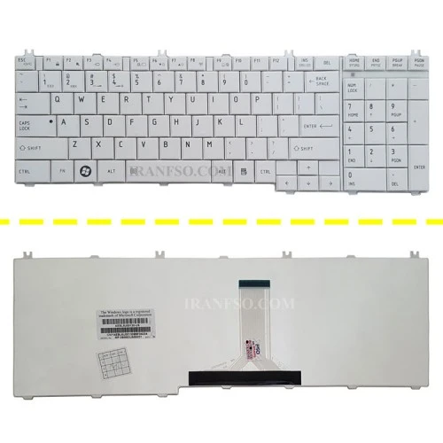 کیبرد لپ تاپ توشیبا Satellite C650 سفید
