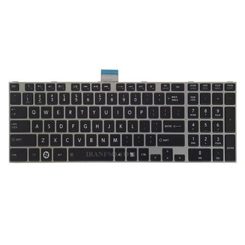 کیبرد لپ تاپ توشیبا Satellite C850 مشکی-با فریم نقره ای