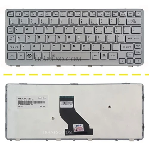 کیبرد لپ تاپ توشیبا Mini NB305 نقره ای