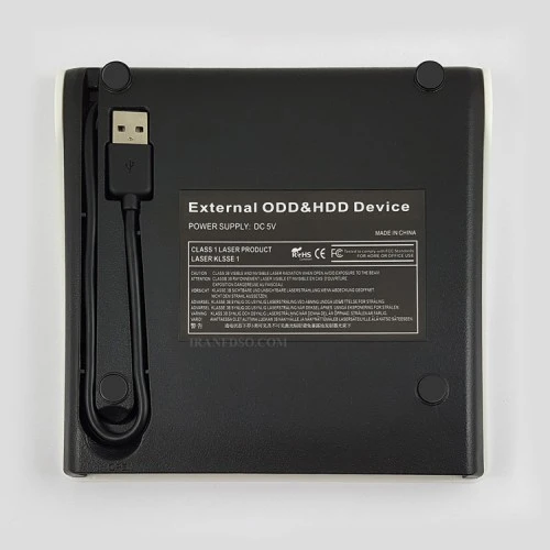 باکس دی وی دی اکسترنال لپ تاپ Pop-Up Mobile Sata Slim 12.7mm-USB2 سفید