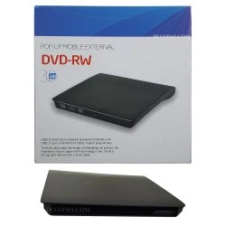 باکس دی وی دی اکسترنال لپ تاپ Pop-Up Mobile Sata 9.5mm-USB3 نازک مشکی