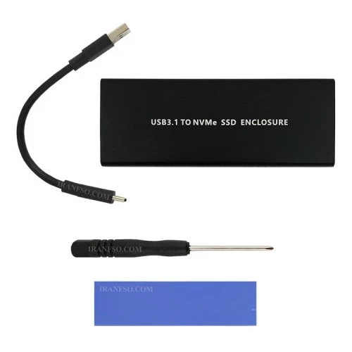 مبدل هارد SSD M.2 NVME To Type C-USB 3.0 برای هاردهای تک شیار