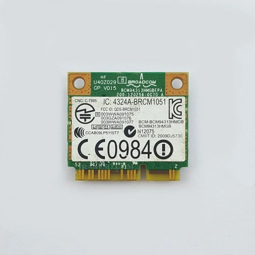 برد وای فای لپ تاپ WLAN Broardcom Mini PCI-E BCM94313HMGB DW1701 Combo