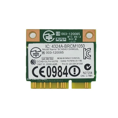 برد وای فای لپ تاپ WLAN Broardcom Mini PCI-E BCM94313HMG2L DW1504 Combo